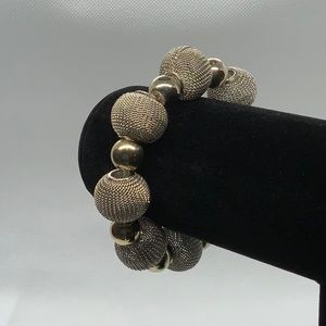 Silver beaded bracelet